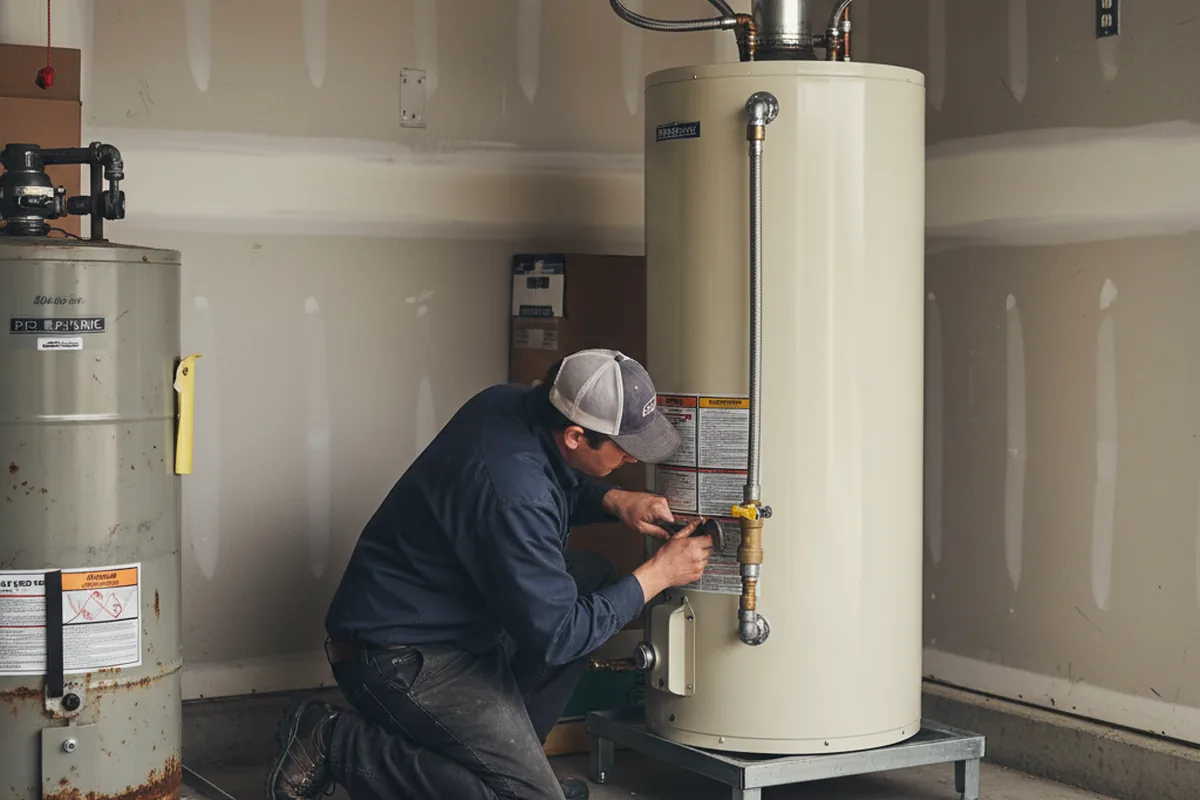 Water heater and shutoff valve replacement in Edinburgh
