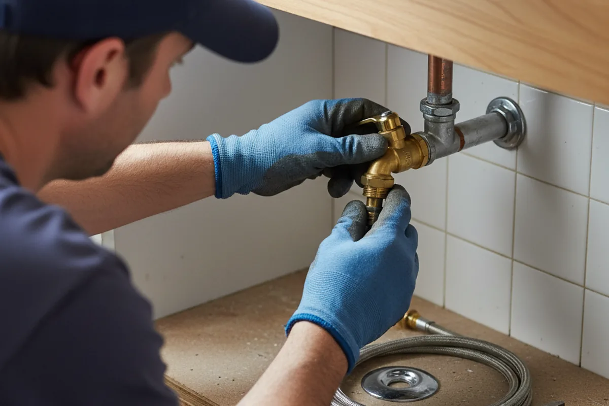Shutoff valve and fitting work during Emergency Plumbing in Edinburgh